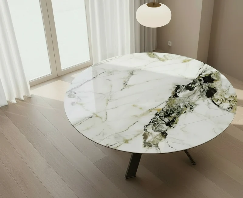 Table ronde extensible céramique rotative - Austin Akante