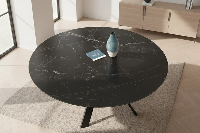 Table ronde extensible céramique rotative - Austin Akante