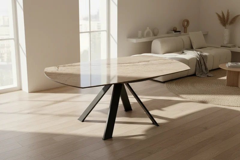 Table ronde extensible céramique rotative - Austin Akante