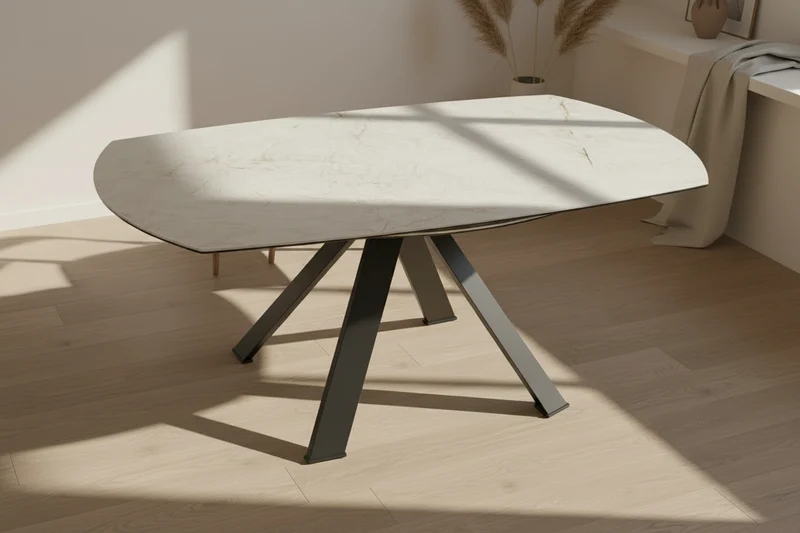 Table ronde extensible céramique rotative - Austin Akante