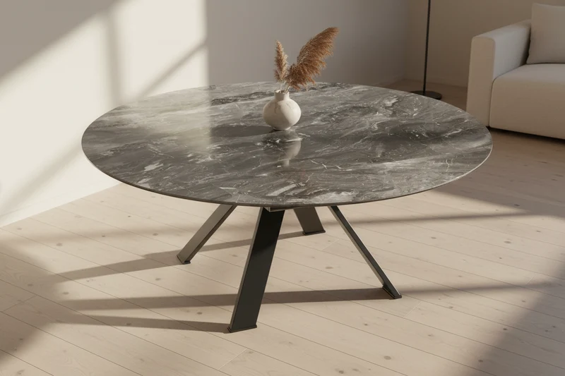 Table ronde extensible céramique rotative - Austin Akante