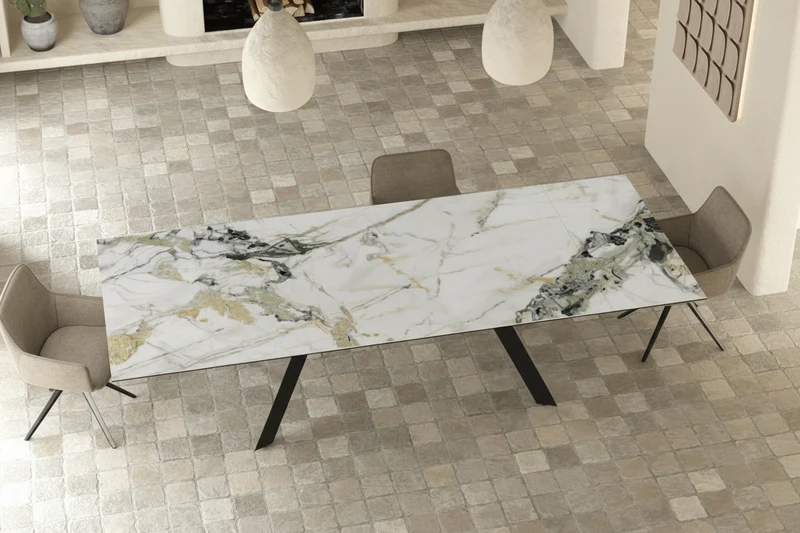 Table extensible céramique marbre - Ontario XL Akante