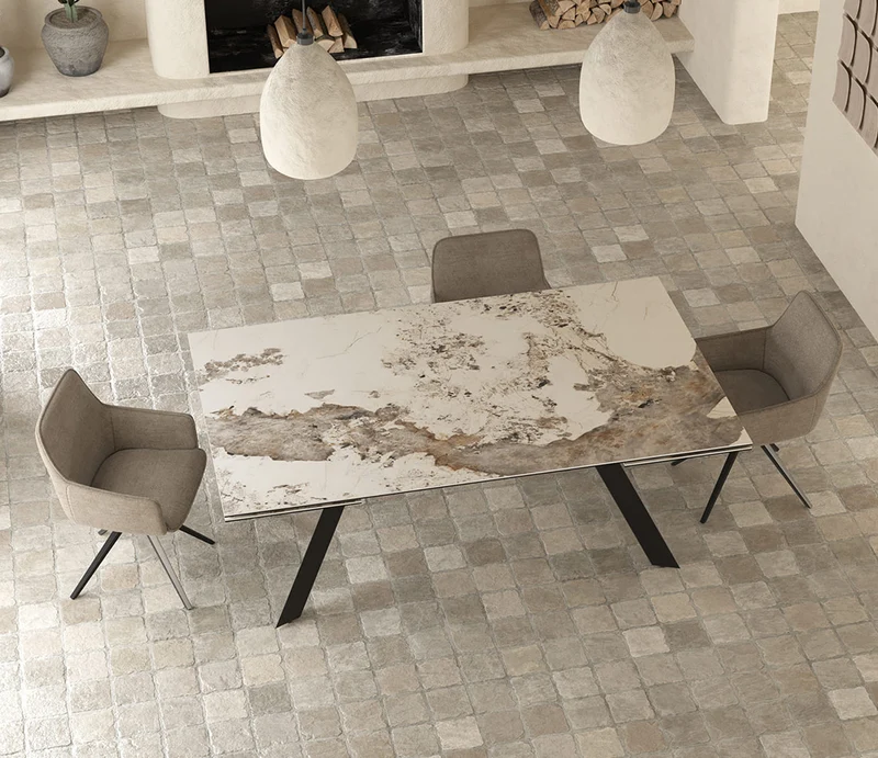 Table extensible céramique marbre - Ontario XL Akante
