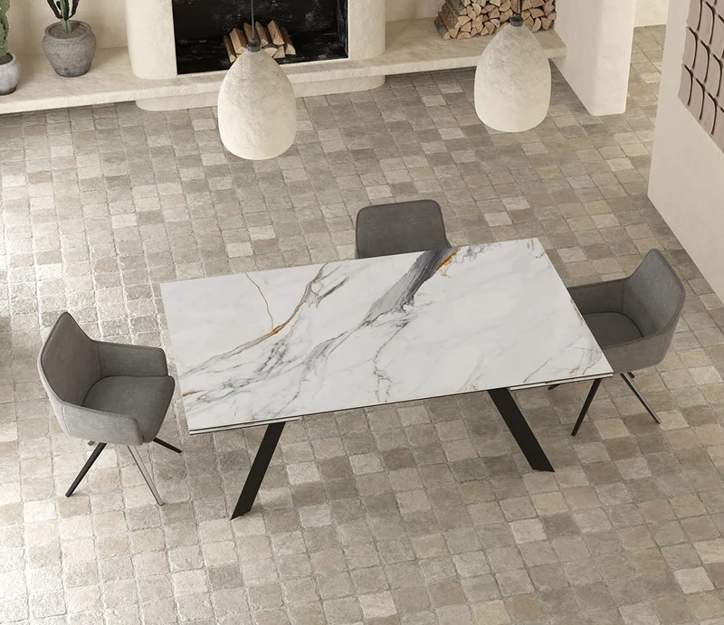 Table extensible céramique marbre - Ontario XL Akante