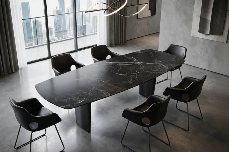 Grande table céramique forme tonneau - Auguste Akante