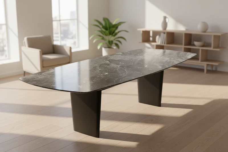 Grande table céramique forme tonneau - Auguste Akante