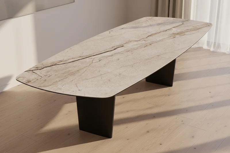 Grande table céramique forme tonneau - Auguste Akante