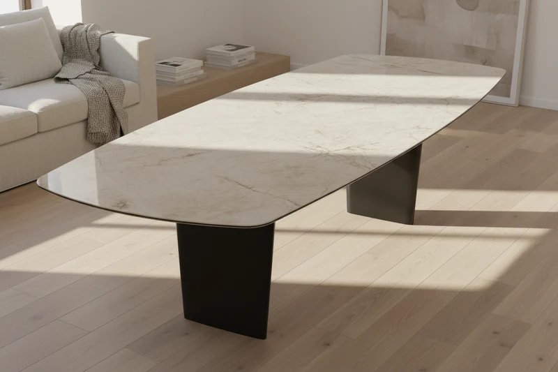 Grande table céramique forme tonneau - Auguste Akante