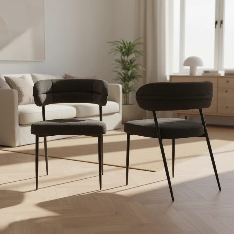 Lot de 2 chaises arrondi - Londres Akante