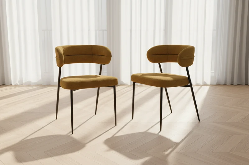Lot de 2 chaises arrondi - Londres Akante