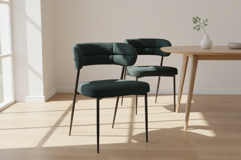 Lot de 2 chaises arrondi - Londres Akante