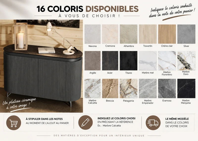 Buffet bas gris laque pieds métal - Columbus