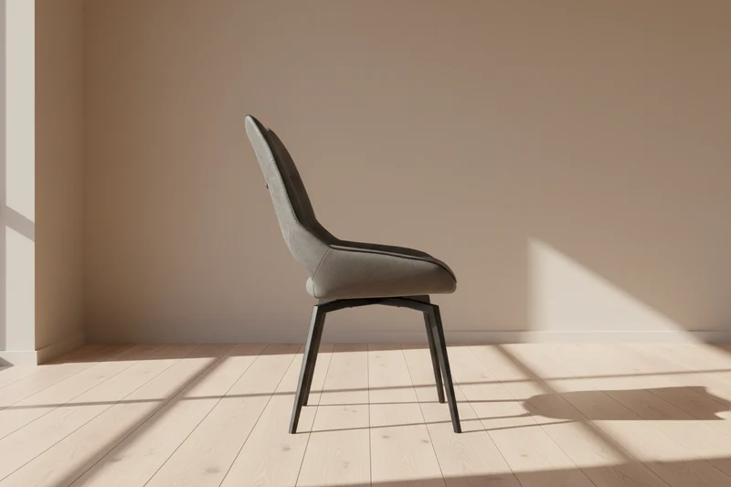 Chaise tissu gris pivotante - Fugace Tablacasa