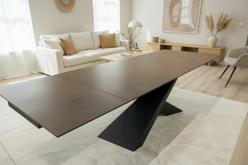 Table extensible céramique rouille - Bond