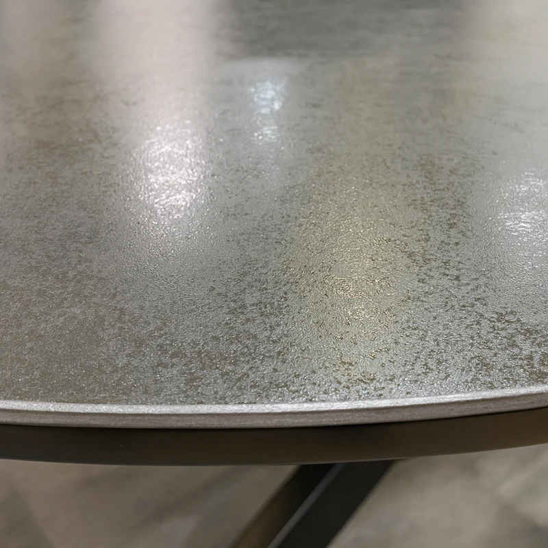 Table céramique ovale pied central - Ophélie