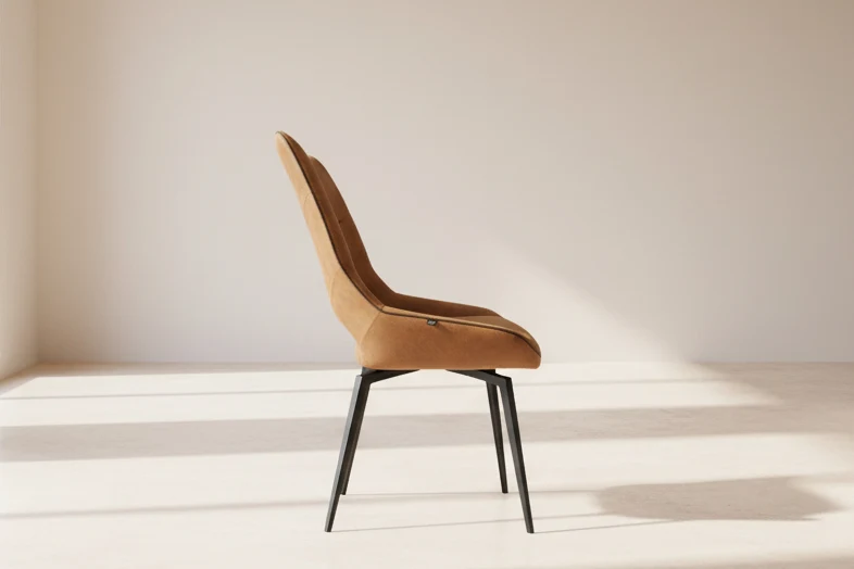 Lot de 2 chaises pivotante - Fugace marron