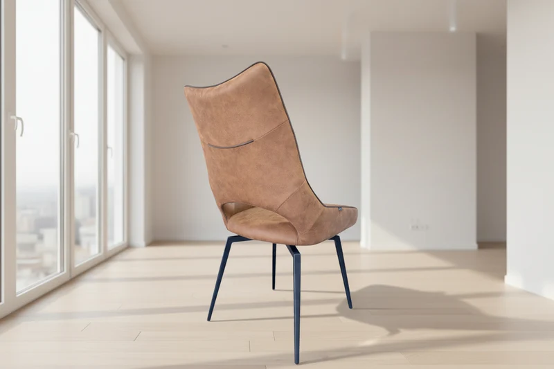 Lot de 2 chaises pivotante - Fugace marron