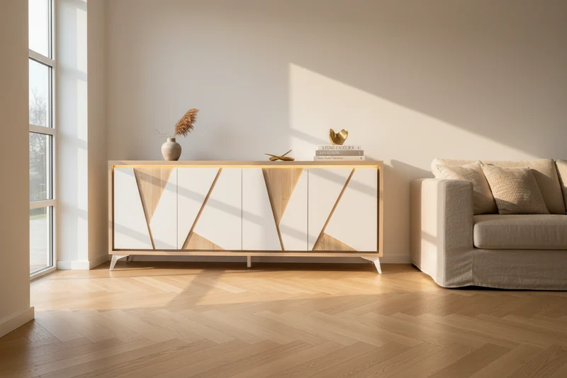 Buffet bas bois et blanc - Kamala