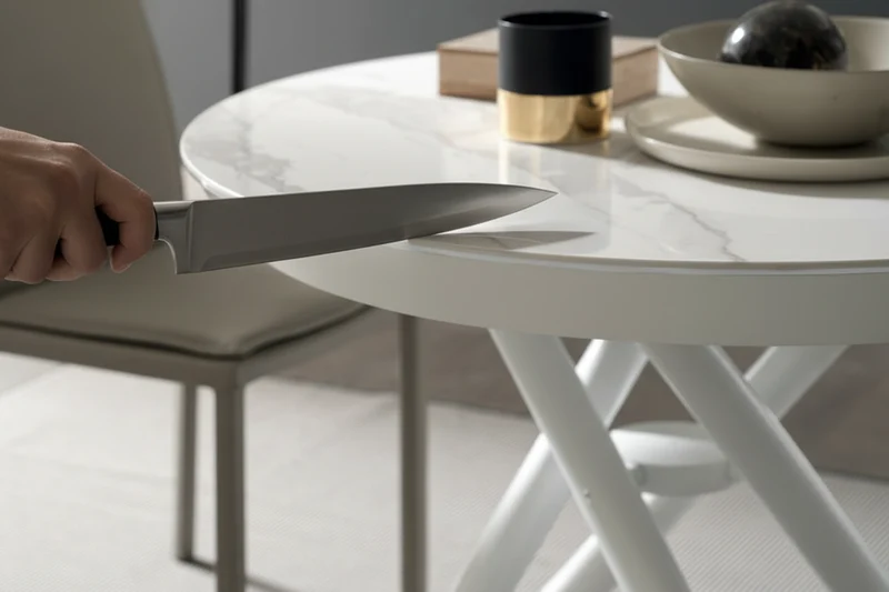 Table basse relevable ronde extensible – Helios