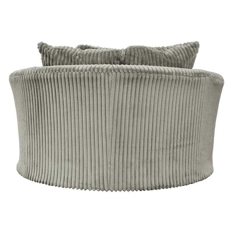 Fauteuil pivotant surdimensionné en tissu avec coussins - Lindyn