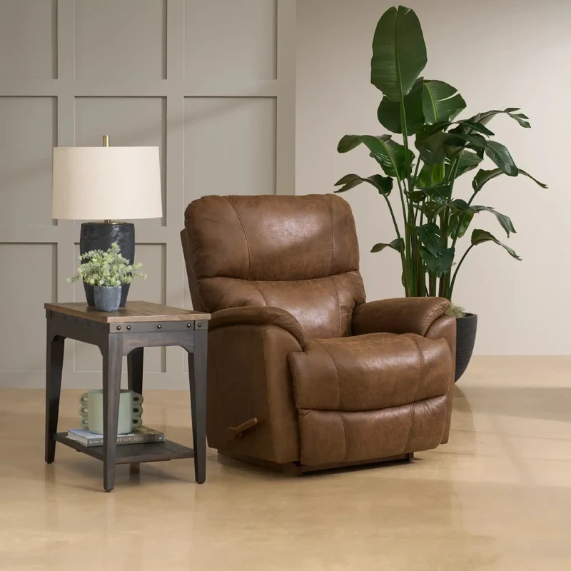 Fauteuil berçant et inclinable aspect cuir noir - Trouper