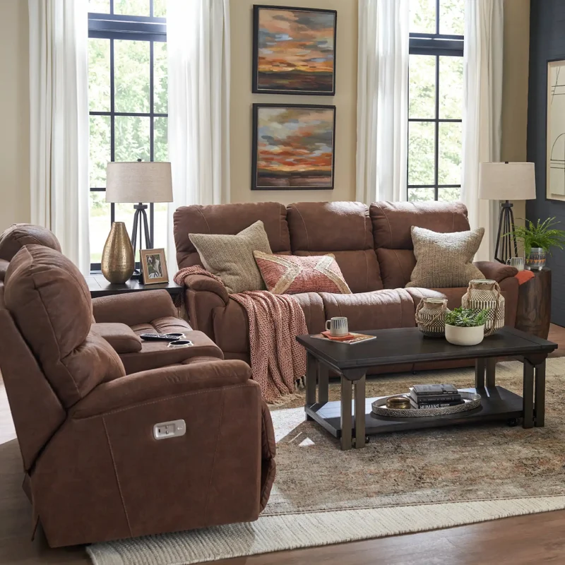 Sofa inclinable aspect cuir noir - Trouper