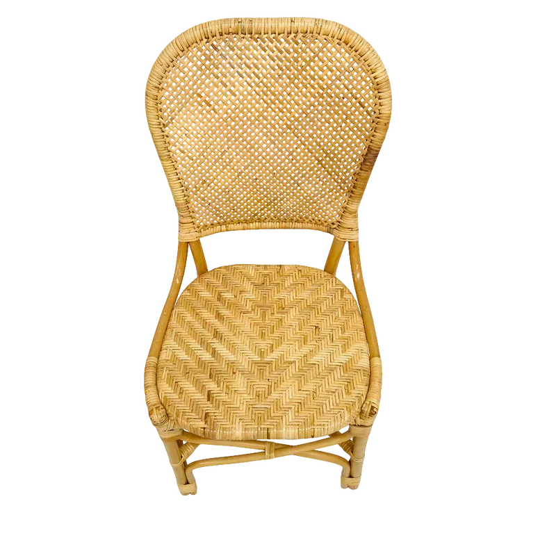Chaise repas en rotin