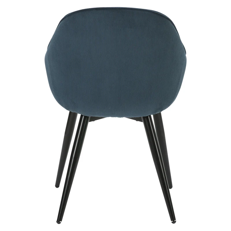 Fauteuil en velours côtelé bleu figuerolles