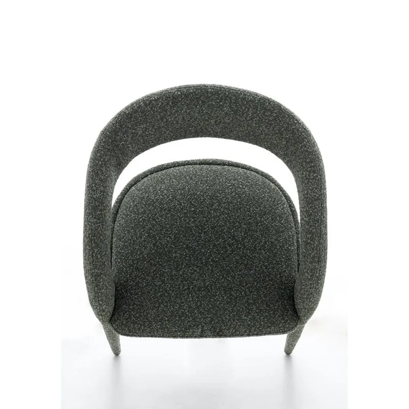 Chaise repas full bouclette vert