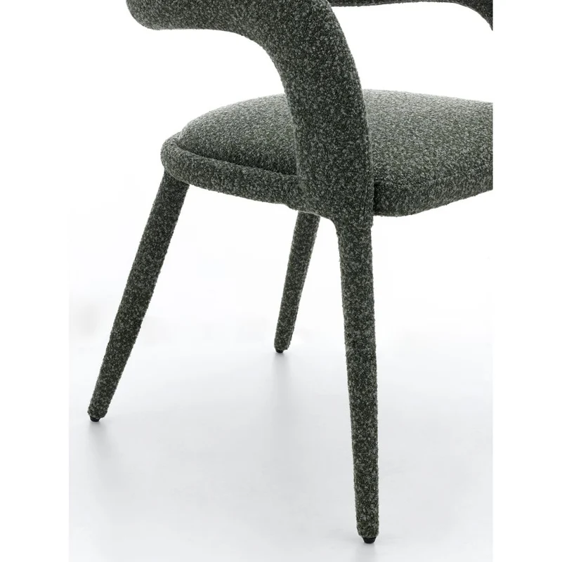 Chaise repas full bouclette vert