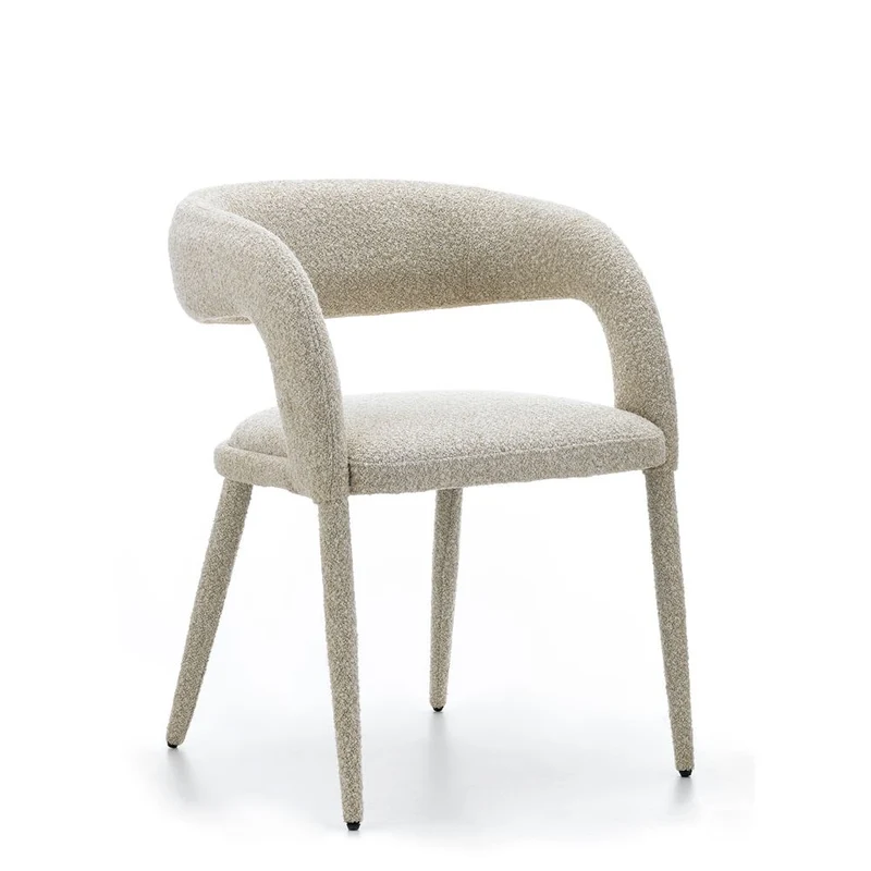 Chaise repas full bouclette sable