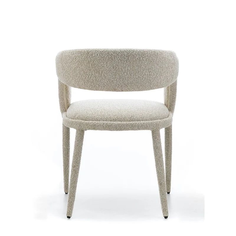 Chaise repas full bouclette sable