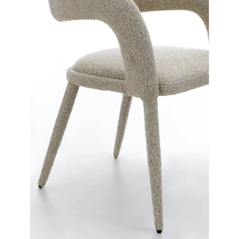 Chaise repas full bouclette sable