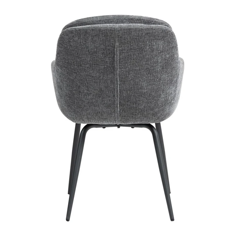 Chaise accoudoirs gris foncé