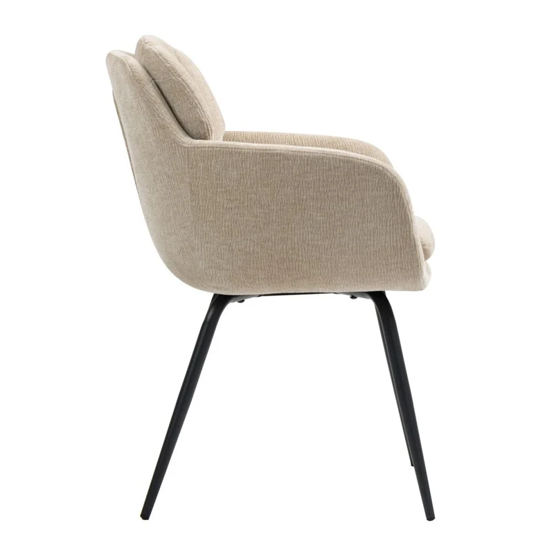 Chaise accoudoirs sable
