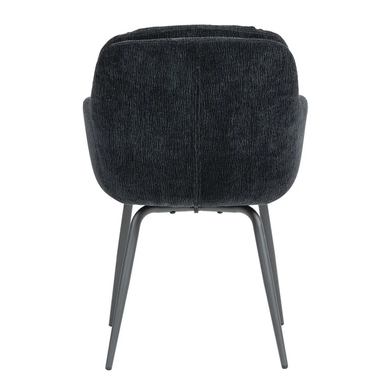 Chaise accoudoirs noire