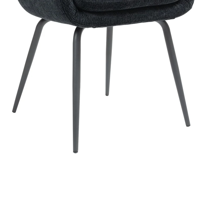 Chaise accoudoirs noire