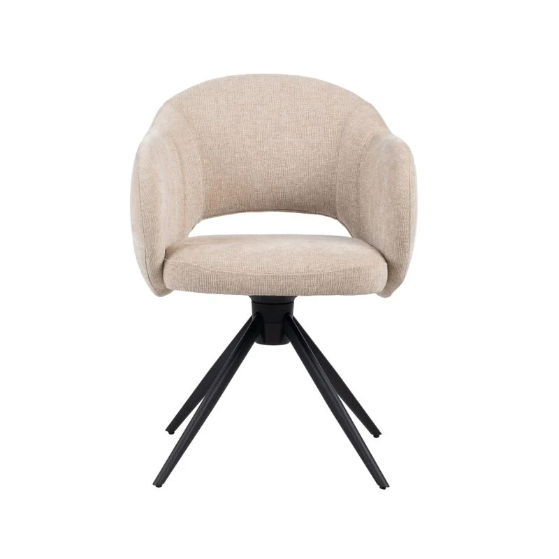 Chaise pivotante tissu sable