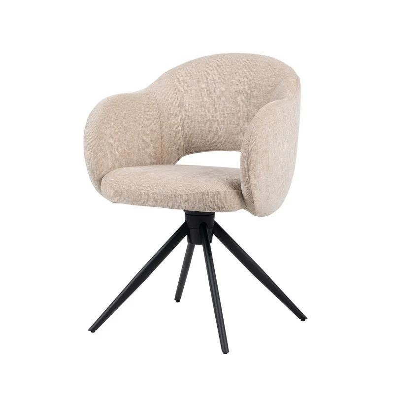 Chaise pivotante tissu sable