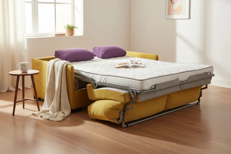 Canapé convertible rapido jaune 3 places – Paige
