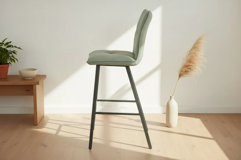 Lot de 2 chaises de bar verte - Veronica