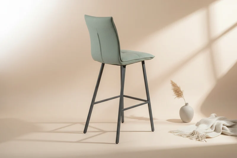 Lot de 2 chaises de bar verte - Veronica
