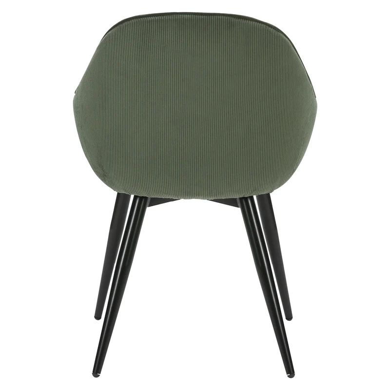Fauteuil en velours côtelé vert kaki