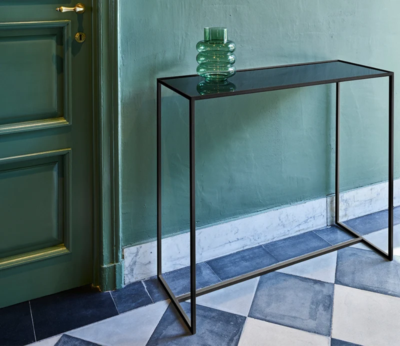 Console d'entrée en verre teinté - Mia