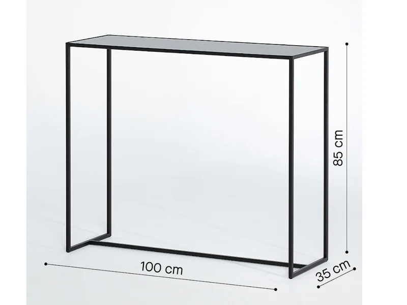 Console d'entrée en verre teinté - Mia