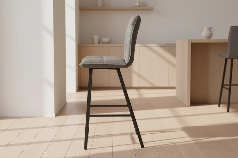 Lot de 2 chaises haute grise - Veronica