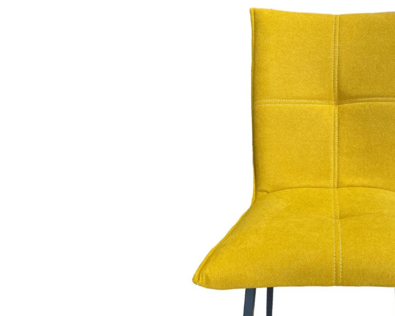 Chaise haute jaune pieds métal - Veronica