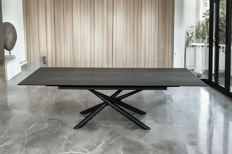 Table extensible céramique pied central - Barbara