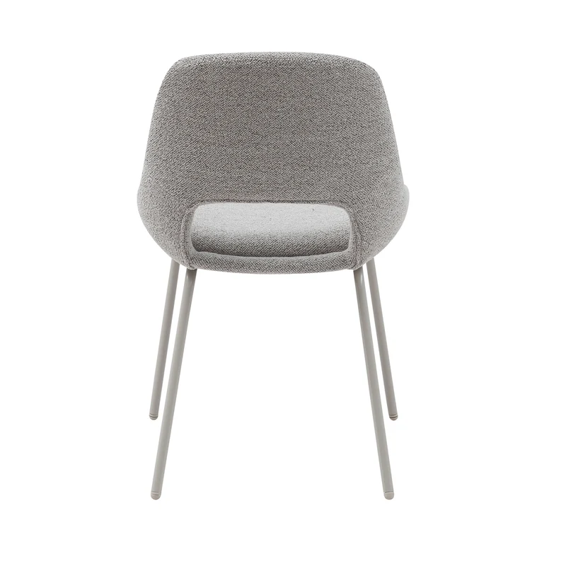 Chaise repas tissu marron et crème