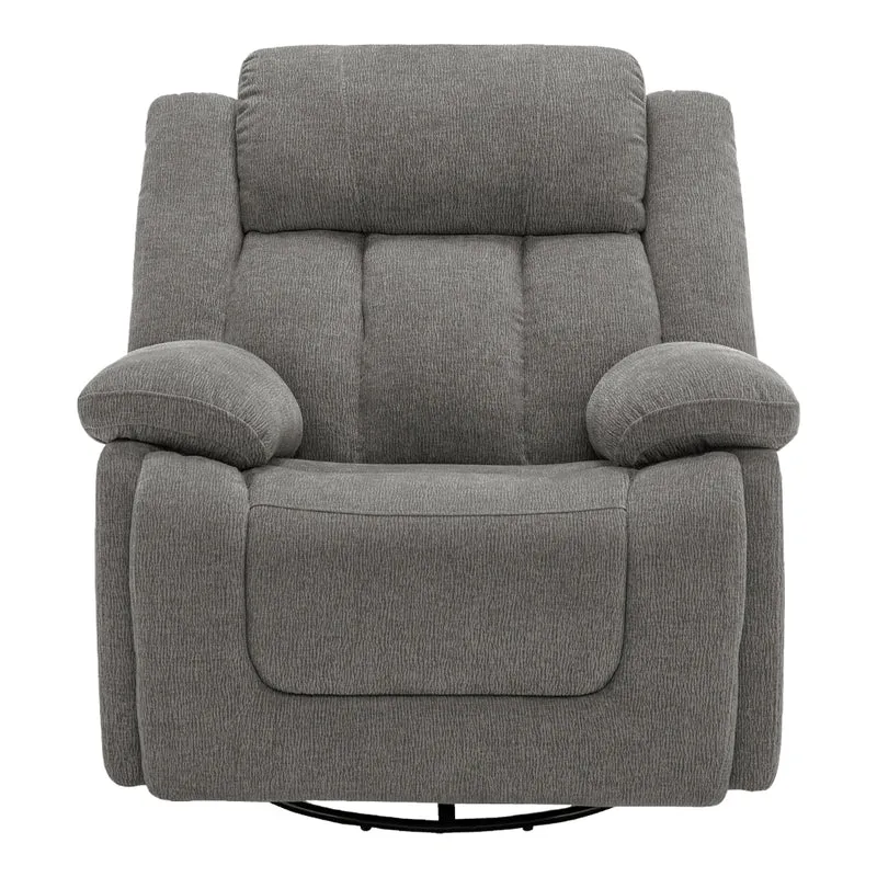 Fauteuil berçant, pivotant et motorisé en tissu avec port USB intégré